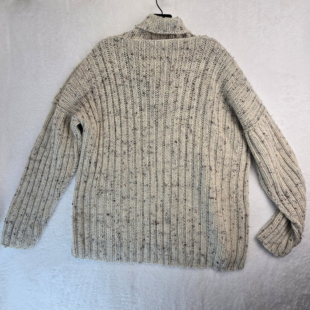 Mens Knit Sweater L? Pullover Shawl Collar Grandpacore Academia Professor Basic - Picture 2 of 10